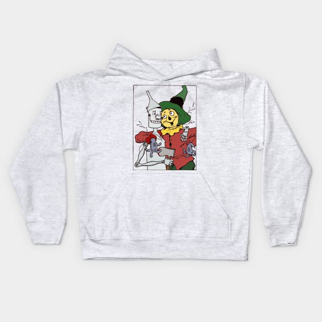 Scarecrow and Tinman Kids Hoodie by MandyE